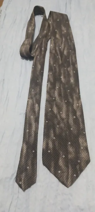 Corbata Donna Karan Marrón y Gris