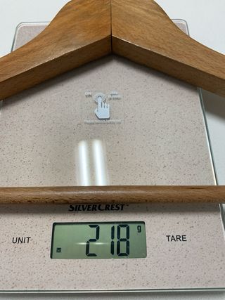 9 Perchas Madera 45cm