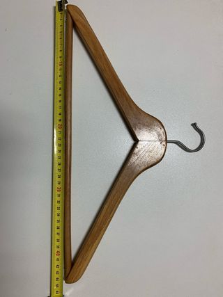 9 Perchas Madera 45cm