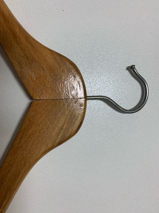 9 Perchas Madera 45cm