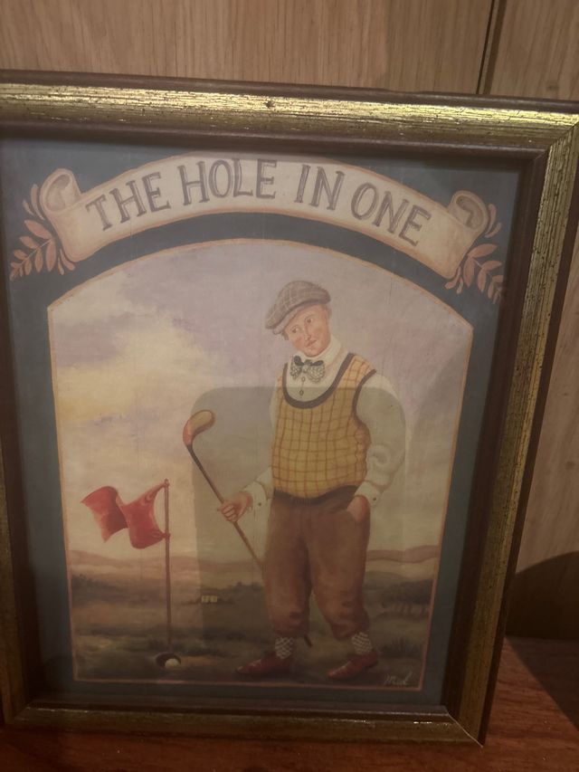 Pintura de golf The Hole in One