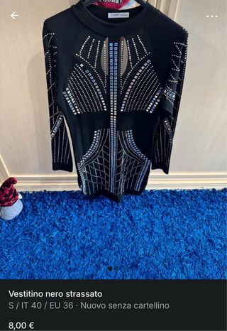 Vestitino nero strassato Cherry Moda