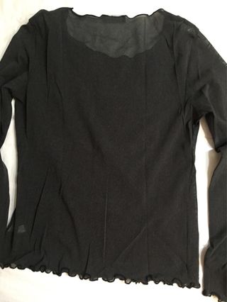 Camiseta Luisa Maria Luigli Negra Malla