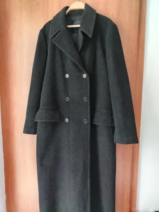 Abrigo paño Zara XL Negro