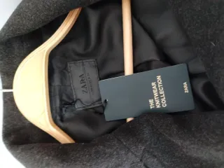 Abrigo paño Zara XL Negro