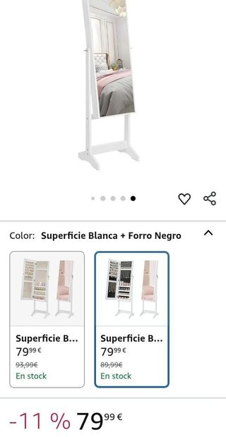 Espejo Joyero SONGMICS JJC69WT