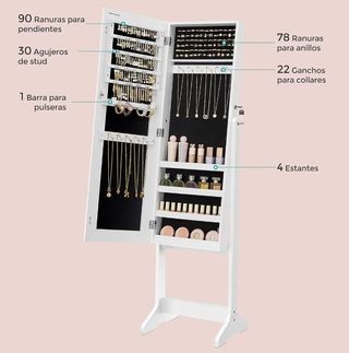 Espejo Joyero SONGMICS JJC69WT