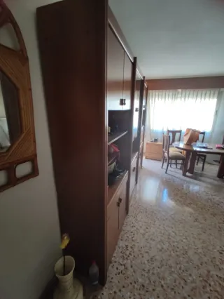 Mueble de salón vintage madera y cristal