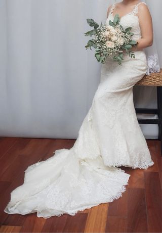 Vestido de Novia Aire Barcelona Sirena Encaje