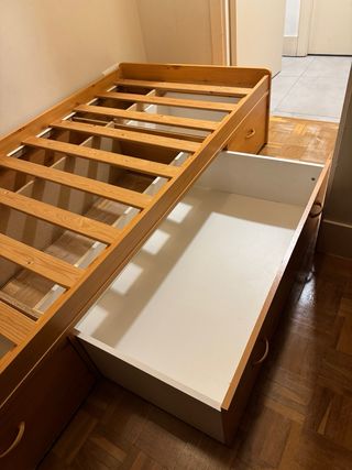 Cama juvenil nórdica con 3 cajones