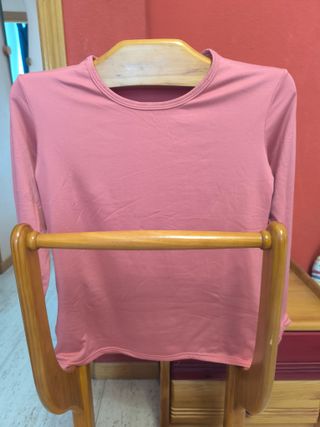 Camiseta manga larga rosa