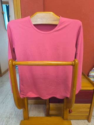 Camiseta manga larga rosa