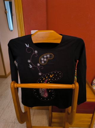 Camiseta manga larga rosa