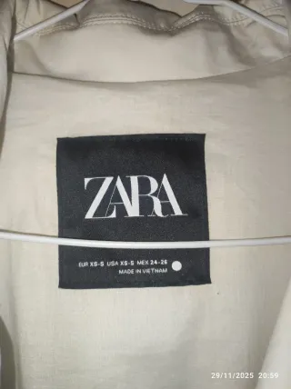 Gabardina Oversize Zara Beige Talla Única