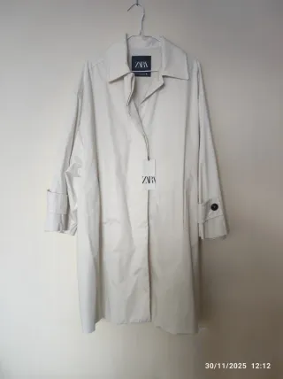 Gabardina Oversize Zara Beige Talla Única