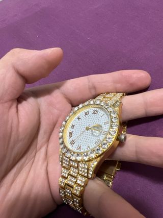 Reloj y Anillo Medusa Dorado