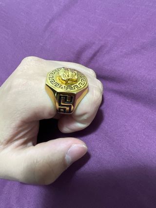 Reloj y Anillo Medusa Dorado