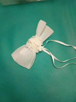 Lazo seda miniflores, puntilla y terciopelo ModR10