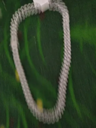 Cadena cubana plateada