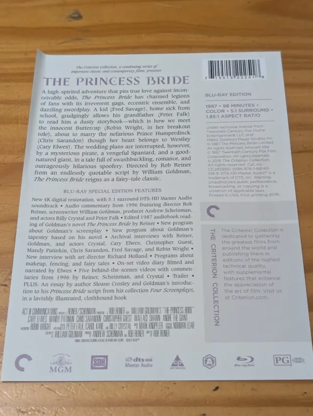 Blu-ray The Princess Bride Criterion