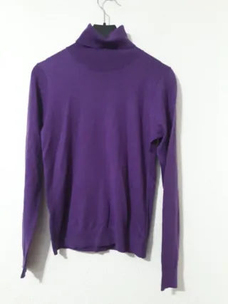 Jersey Mango cuello alto morado
