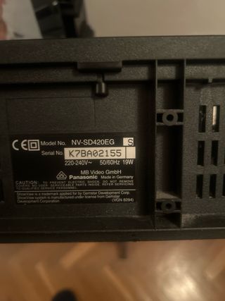 Reproductor VHS Panasonic NV-SD420