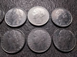 10 Monete da 100 Lire Minerva 1970-1979 Italia