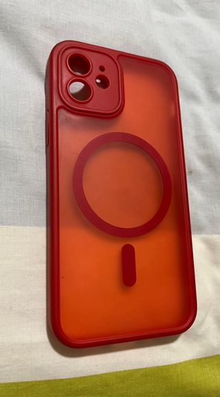 Funda iPhone Roja Transparente