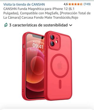 Funda iPhone Roja Transparente