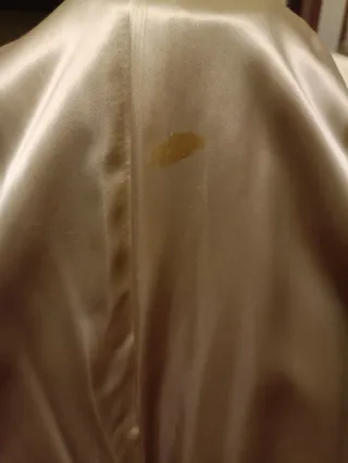 Abrigo vintage lana beige cuello leopardo