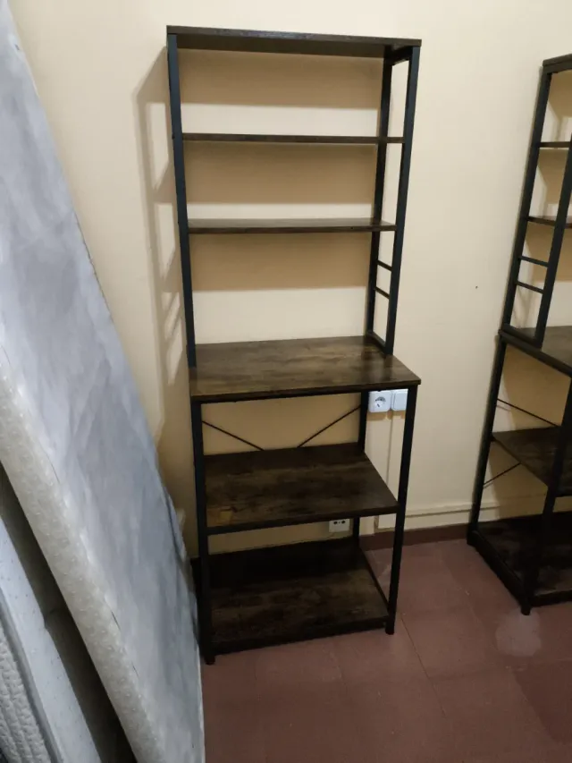 Estantería cocina abierta madera y metal