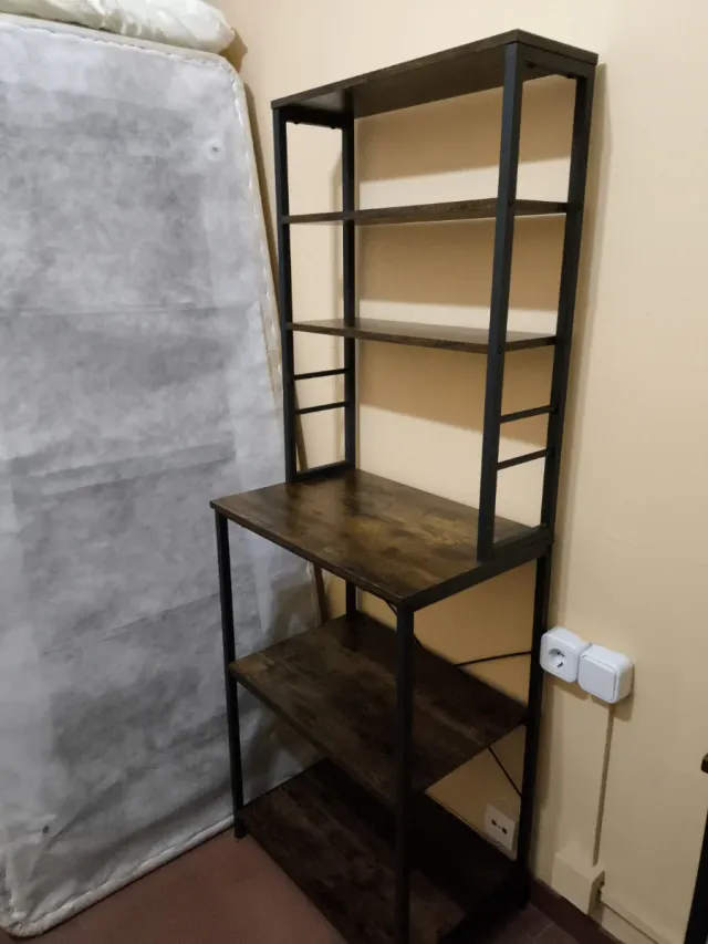 Estantería cocina abierta madera y metal