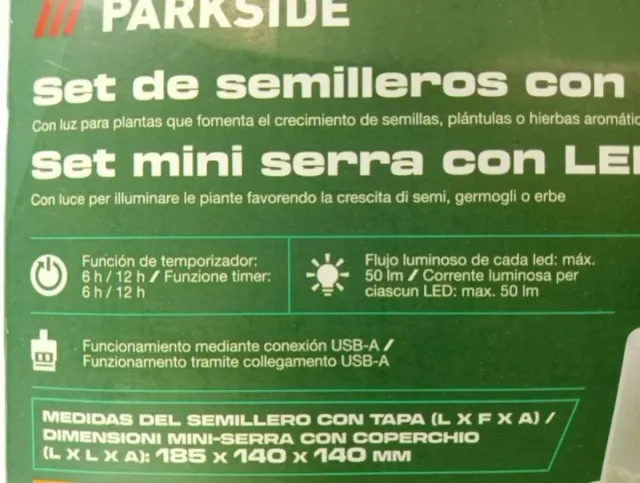 Serra per Interni con Luce PARKSIDE