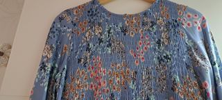 Vestido largo floral azul