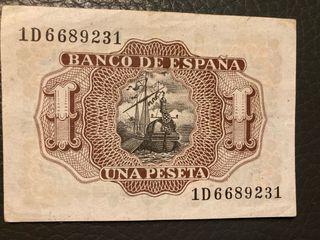 Billete de 1 Peseta Banco de España 1953