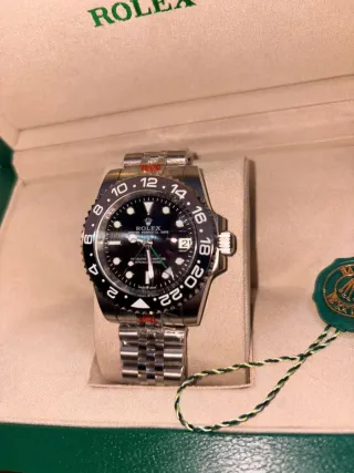 Rolex GMT-Master II Negro/Plata