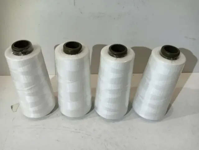 4 Bobine Macchina da Cucire Bianche