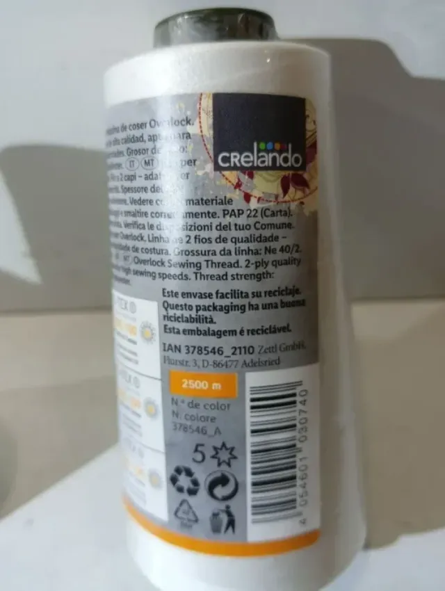 4 Bobine Macchina da Cucire Bianche