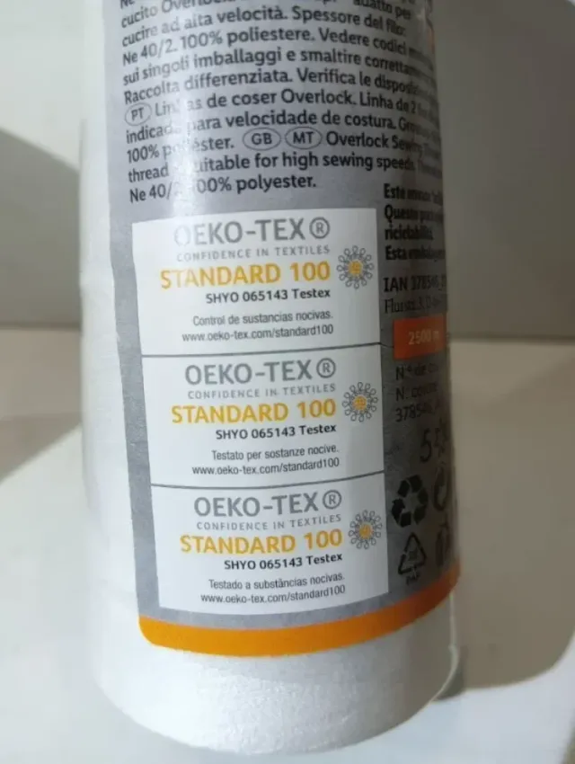 4 Bobine Macchina da Cucire Bianche