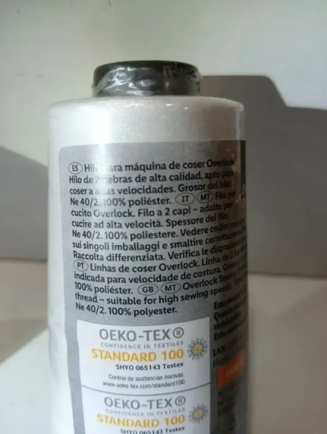 4 Bobine Macchina da Cucire Bianche