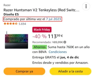 Razer Huntsman V2 TKL (Red Switch) - ISO ES