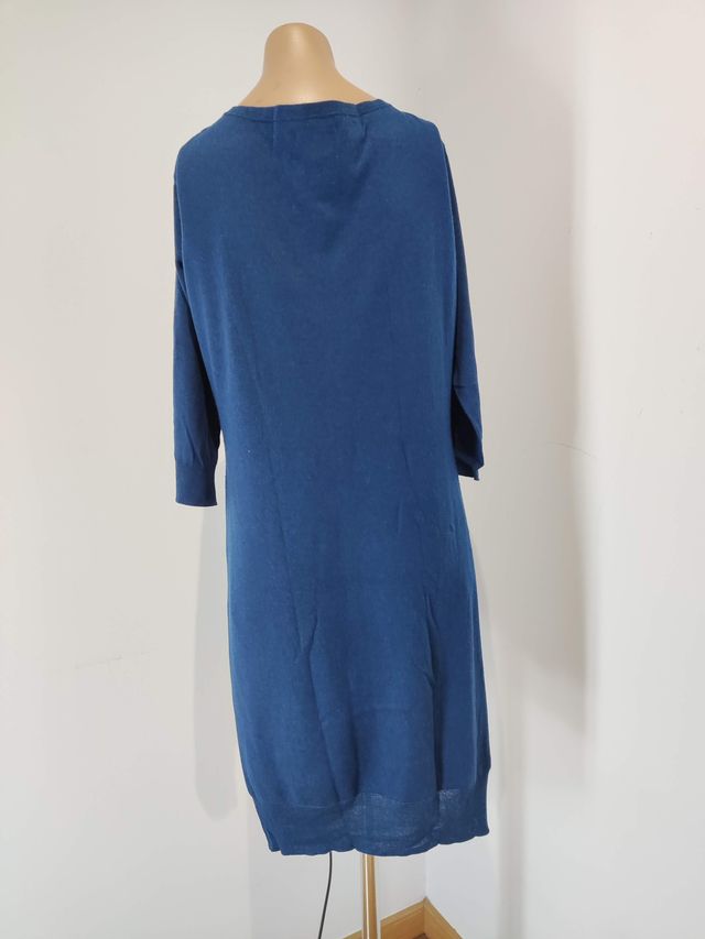 Vestido de punto fino azul
