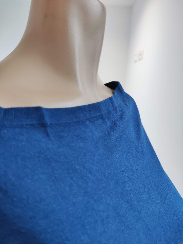 Vestido de punto fino azul