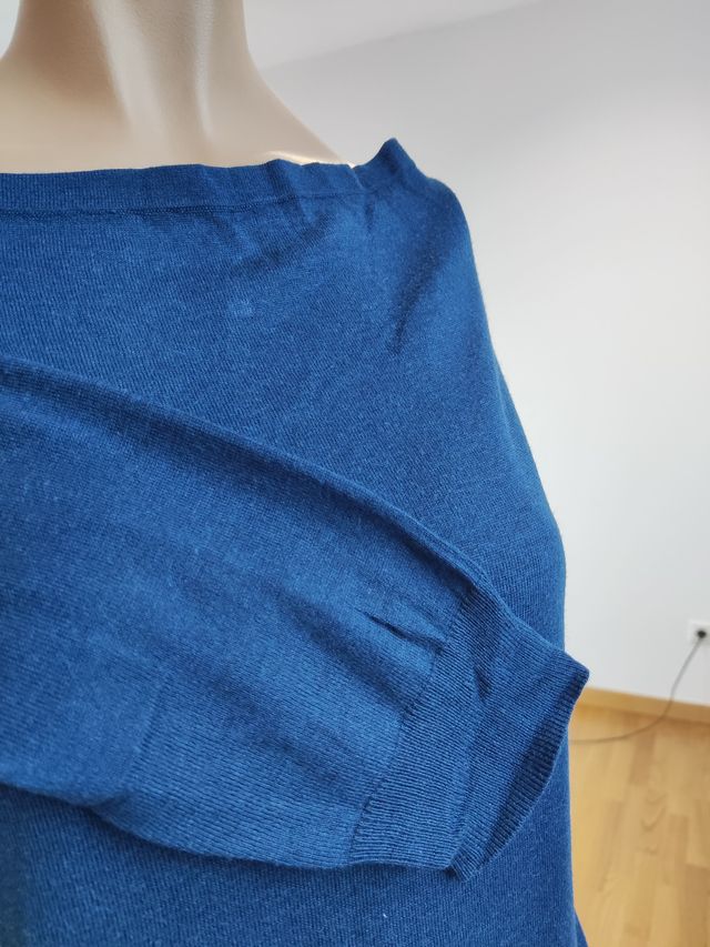 Vestido de punto fino azul