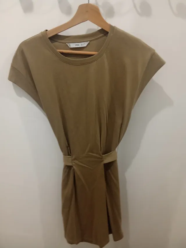 Vestido Mango verde oliva talla M