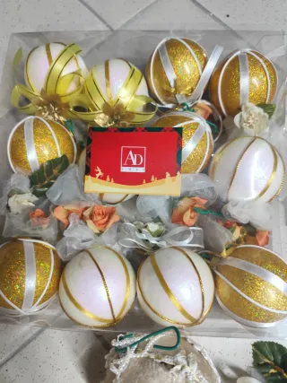 Palline di Natale Oro e Bianco