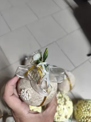 Palline di Natale Oro e Bianco