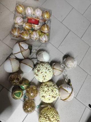 Palline di Natale Oro e Bianco