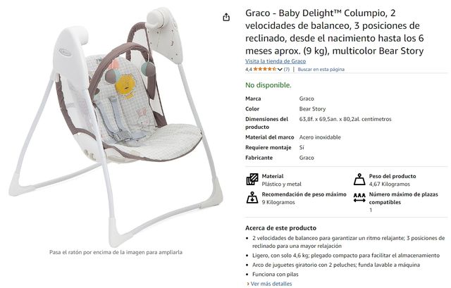 Columpio Bebé Graco Baby Delight