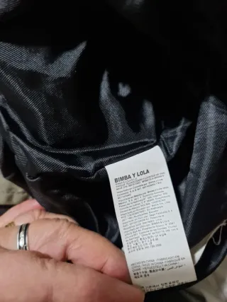 Bolso BIMBA Y LOLA verde militar y blanco